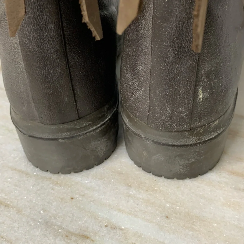 Le Chameau boots wellingtons sz 8 fur lined RARE brown  EU 39